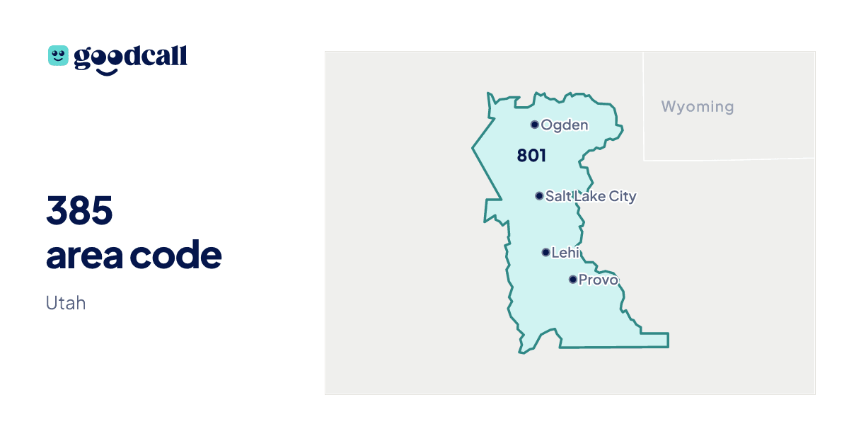 385 area code: Utah