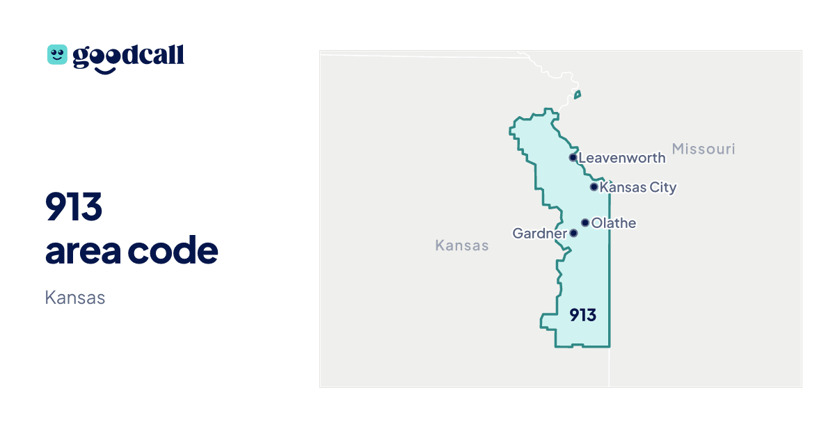 913 area code: Kansas