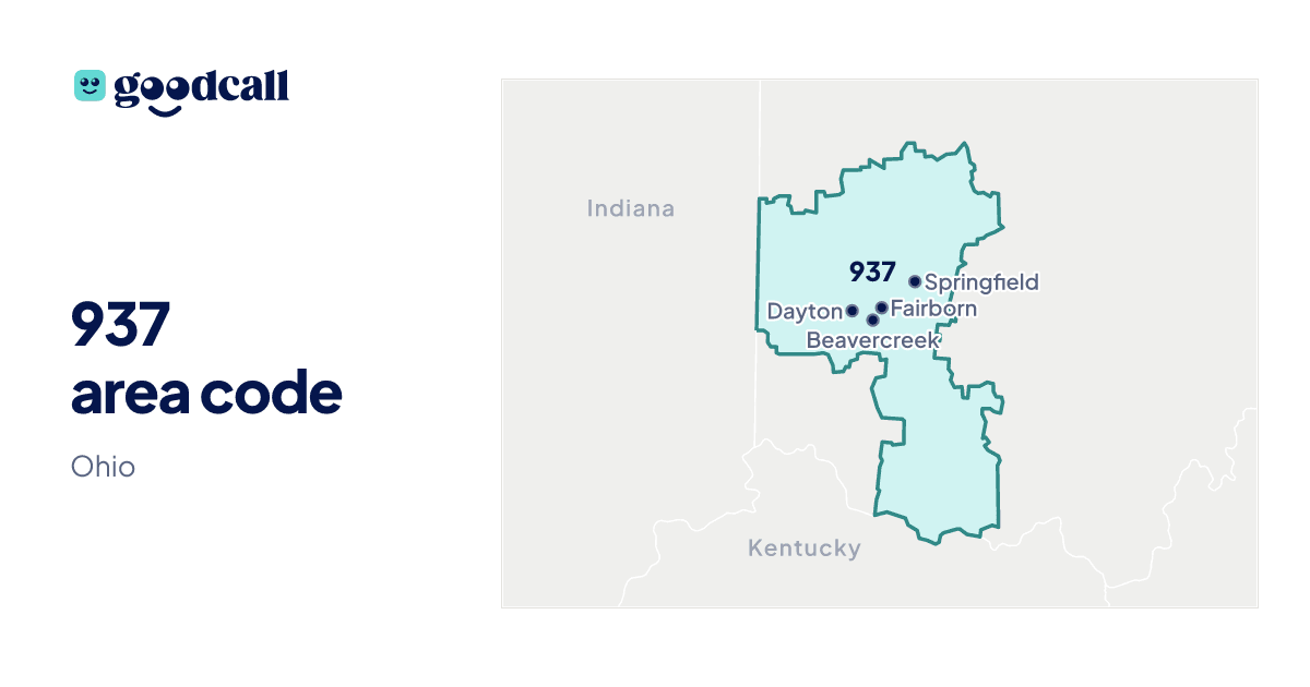 937 area code: Ohio